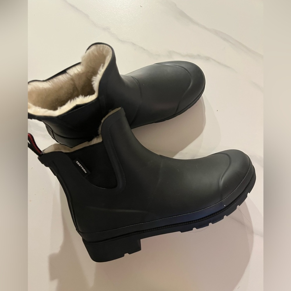 Faux Fur Lined Rain Boots